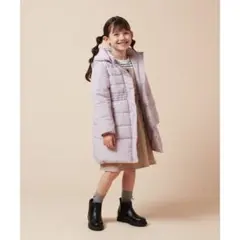 a.v.v フィット&フレア中綿ロングコート