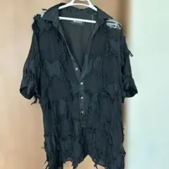 gomme シースルーブラックシャツMサイズおしゃれ