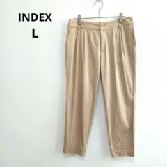 インデックス INDEX カジュアル パンツ ベージュ L オフィス さらさらのサムネイル