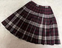 制服風 チェック プリーツスカート 赤 ネイビー コスプレ