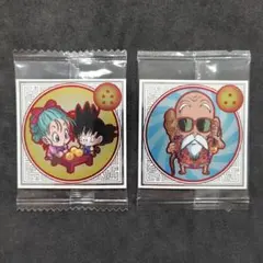 ドラゴンボール 超戦士シールウエハース ブルマ＆孫悟空 亀仙人 2枚