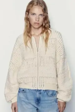 未使用タグ付　ZARA ザラ ラスティックボンバージャケット M