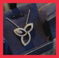 【大人気】リリークラスターモチーフネックレス s925 czダイヤ