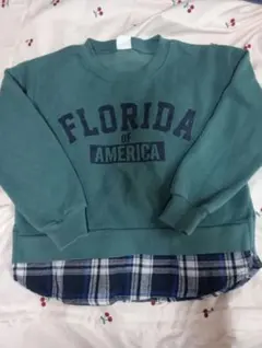 FLORIDA OF AMERICA ロゴ トレーナー グリーン