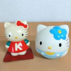 ハローキティ ソフビ 貯金箱 昭和レトロ 2個セット レア