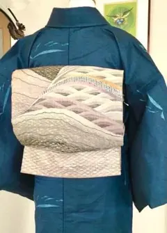 未使用美品 すくい織 正絹六通柄袋帯 繊細な織 お色の妙 盛夏除き単衣の頃まで可