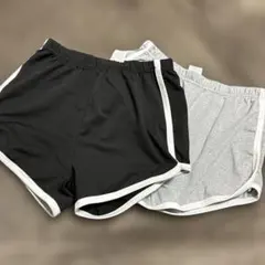 SHEIN シーイン ラインショートパンツ 150cm グレー ブラック
