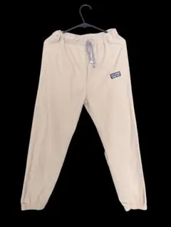 ベージュ ロングパンツ ウエストゴム付き