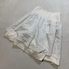 美品・早い者勝ち✨ ジルスチュアート ミニフレアスカート Sサイズ ホワイトのサムネイル
