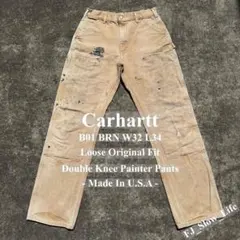 あ*ー様 Carhartt カーハート ダブルニー USA製 ペンキ ボロ W3 - メルカリ