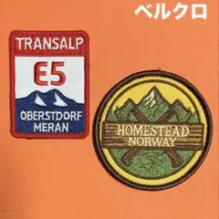 B086 ヨーロッパ長距離　トレイルE5 刺繍パッチ　ベルクロ