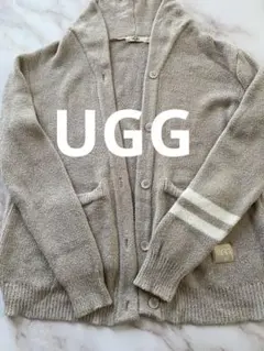 【美品】UGG ベージュ カーディガン ふわふわ モコモコ ボタン付き M