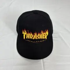 THRASHER MAGAZINE ベースボールキャップ ブラック フレイムロゴのサムネイル