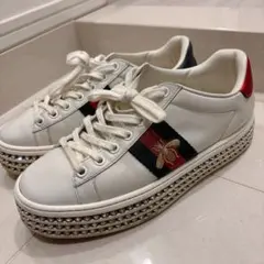 GUCCI キッズ スニーカー フラワー グリッター - メルカリ