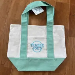 TRADER JOE'S トートバッグ アイボリー/ミントグリーン