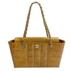 CHANEL イエロー キルティング ショルダーバッグ