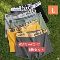 メンズ　ボクサーパンツ　まとめ売り　５枚セット　快適　おしゃれ　L