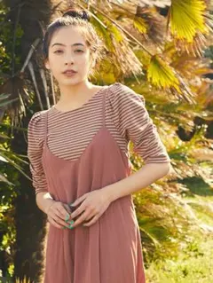 earth music&ecology パワショル ボーダートップス