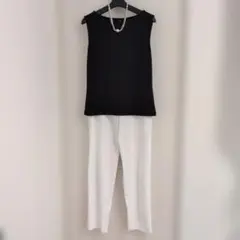 PＬＳT　プラステ白のストレートパンツ　Ｌサイズのサムネイル