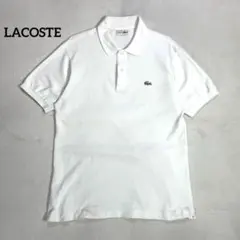 90s フランス製 正規品 フレンチラコステ 半袖ポロシャツ 4 白 ホワイト