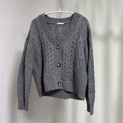 gu ケーブルニットカーディガン 150