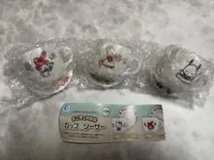 サンリオ　ミニチュア陶器　カップ＆ソーサー　マイメロ　マロンクリーム　ポチャッコ
