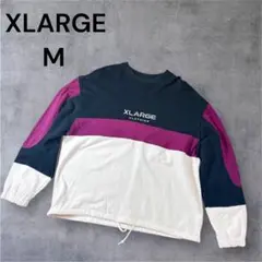 XLARGE トレーナー M 黒/紫/白