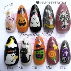 ハロウィン ネイルチップ Fingertip Art Mサイズ