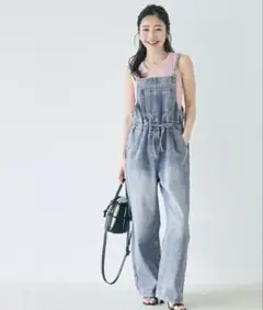 【最終値下げ】▫️新品未着用▫️coca デニムサロペット　ブルーMサイズ
