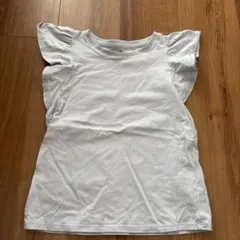 UNIQLO フリル袖 Tシャツ 130cm みずいろ