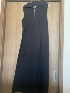 ◆KBF ハーフジップ ノースリーブワンピース 黒◆