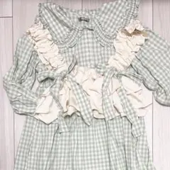 クティールとレトロ チェック ワンピース 森ガール