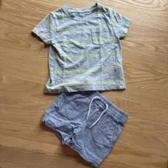 Baby GAP 半袖Tシャツ ポケット半ズボン　ハーフパンツ　くすみ　グレーのサムネイル