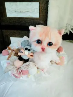 くりんくりんオメメ♡マンチカン子猫とチュチュちゃん❤カゴセット❤アートドール♡