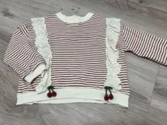 futafuta フタフタ　さくらんぼ　ボーダー　トレーナー　120