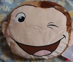 おさるのジョージ顔型クッション　アミューズメント景品