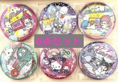 【サンリオキャラクターズ】キラキラBIG缶バッチ6点セット
