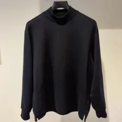 ま*読様 UNIQLO ソフトニットフリースモックネックT　黒　XL