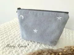 ポーチ　コーデュロイ月星＊