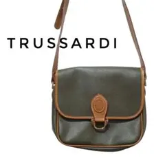 TRUSSARDI トラサルディ　ショルダーバッグ　小ぶり　シック　本革 レトロ
