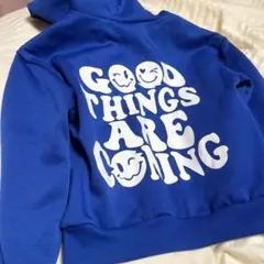 SHEIN ブルーパーカー