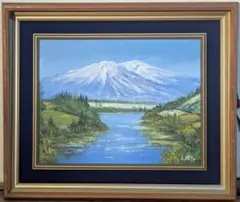 【真作】絵画　油彩6号　富士山と桜の風景画　油彩画　額装品　Z139 真作】絵画 油彩6号 富士山と桜の風景画 油彩画 額装品 Z139 - メルカリ