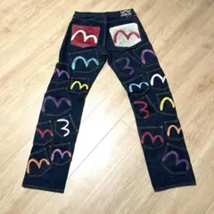 エヴィス メニーポケット 34インチ　超美品‼️ 極希少】EVISU エヴィス ジーンズ メニーポケット 30✖︎34 L