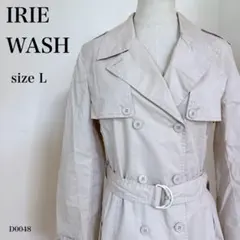 IRIE WASH トレンチコート レディース L ベージュ 春秋 状態良好