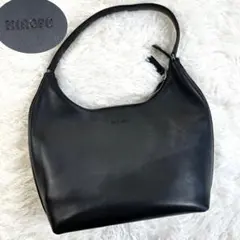 2000s agnes b. レザー ショルダーバッグ 黒 ハーフムーン y2k - メルカリ