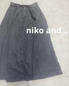最終価格　ニコアンド　nikoand デニムフレアスカート　 M ロング