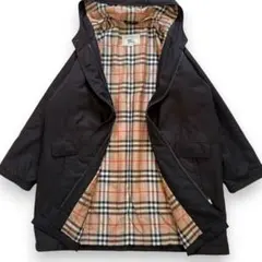 大きいサイズ～3XL★美品★BURBERRY★メガチェック★中綿フードコート