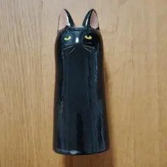 セトクラフト 猫 スプーンケース 陶器製 小物入れ 蓋付き 黒猫 置物 