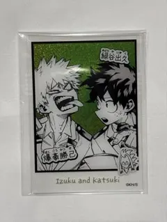 【匿名配送】ヒロアカ 箔入りアクリルカード 緑谷出久 爆豪勝己