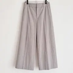 ユニクロ ワイドパンツ スラックス ベージュ M きれいめ オフィス　レディース